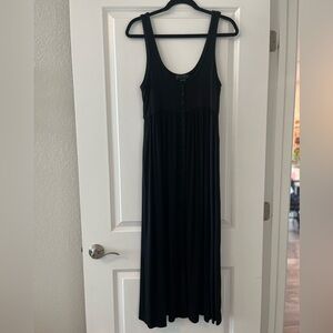 Hatch The Softest Rib Nursing Tank Dress in black